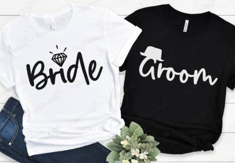 Bride or Groom, Wedding Sublimation or DTF Transfers