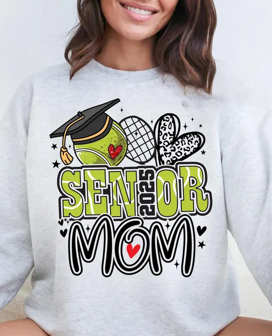 Tennis Senior Mom, Ready to Press Sublimation or DTF Transfer