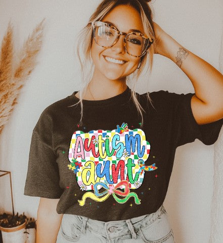Autism Aunt, Sublimation or DTF Transfers