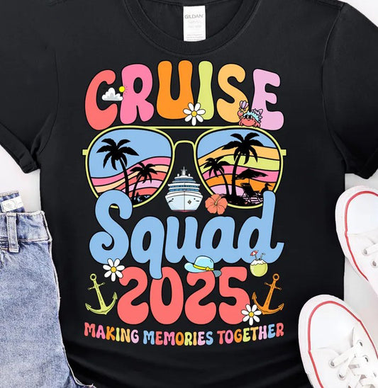 Cruise Squad Sublimation or DTF Transfers