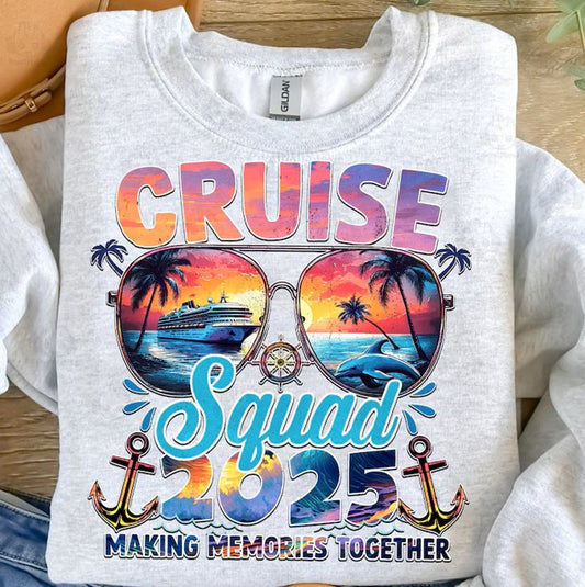 Cruise Squad Sublimation or DTF Transfers