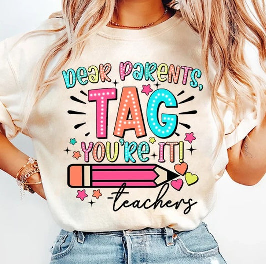 Dear Parents Tag Sublimation or DTF Transfers