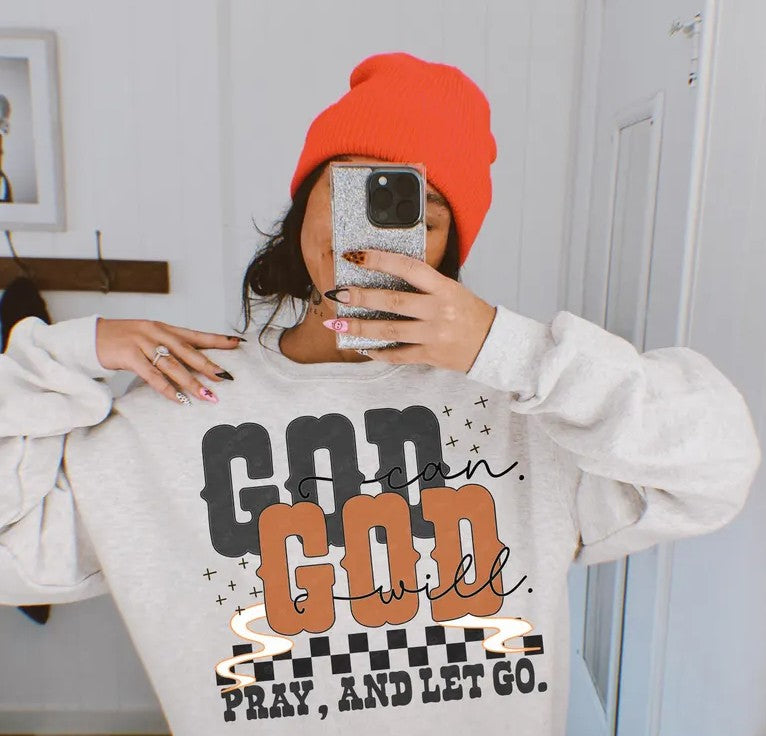 God Can God Will Sublimation or DTF Transfers