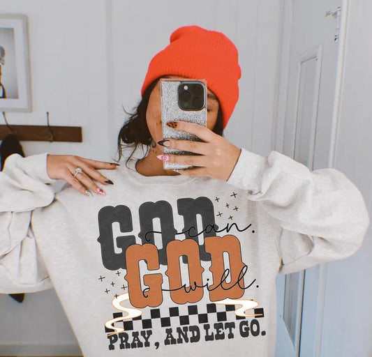 God Can God Will Sublimation or DTF Transfers
