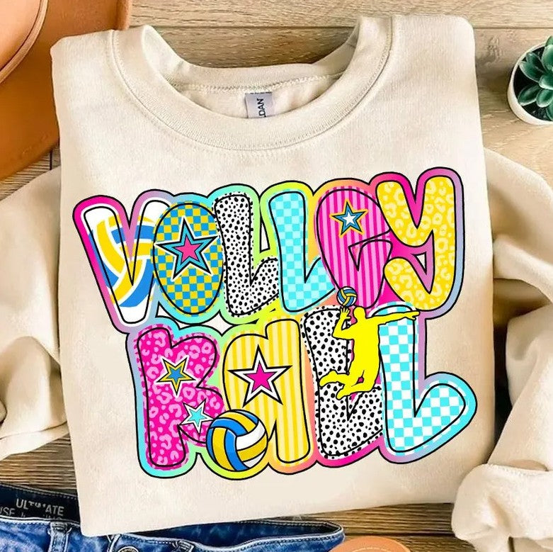 Volleyball, Ready to Press Sublimation or DTF Transfer