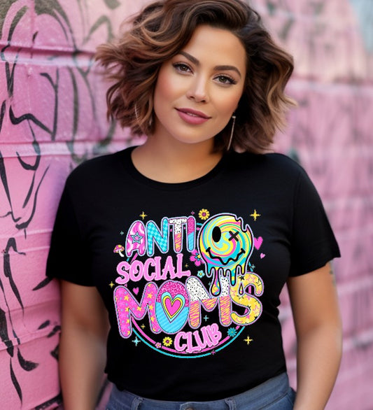 Anitsocial Mama,  Sublimation or DTF Transfers