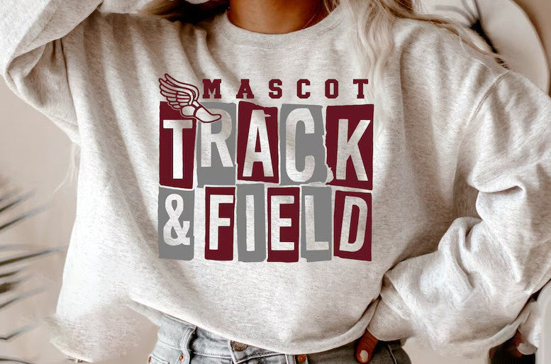 Track and Field Sublimation or DTF Transfers