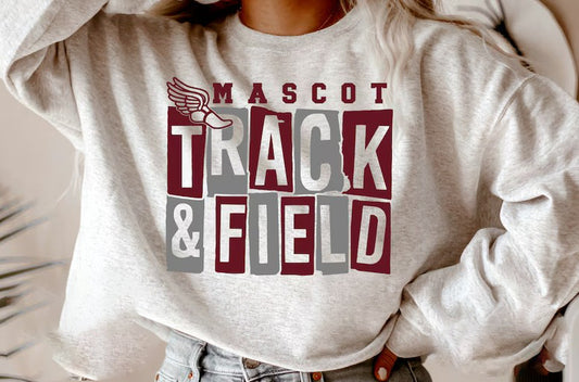 Track and Field Sublimation or DTF Transfers
