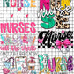 Nurse Gang Sheet 22x36 inches