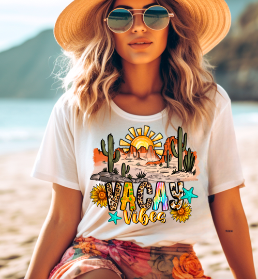 Vacation Vibes Sublimation or DTF Transfers