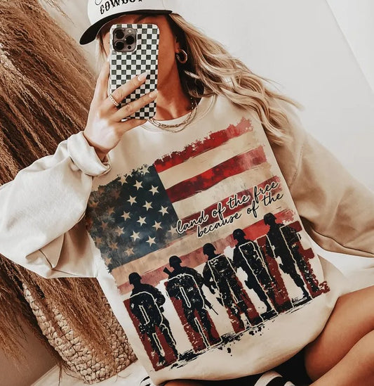 Land of the Free Sublimation or DTF Transfers
