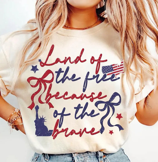 Land of the Free Sublimation or DTF Transfers