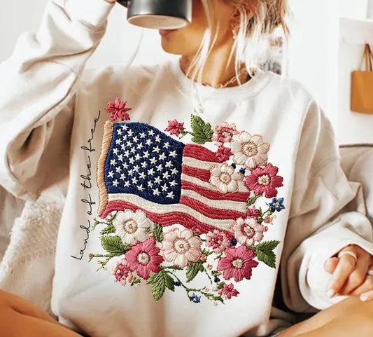 Land of the Free Sublimation or DTF Transfers