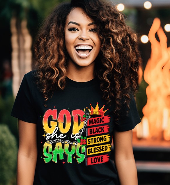 God Says I Am, DTF Ready to Press Transfer