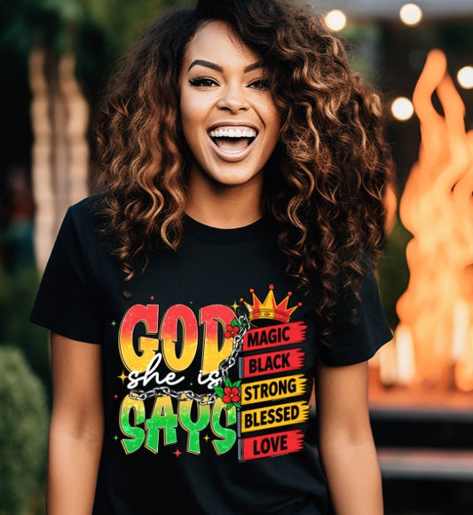 God Says I Am, DTF Ready to Press Transfer