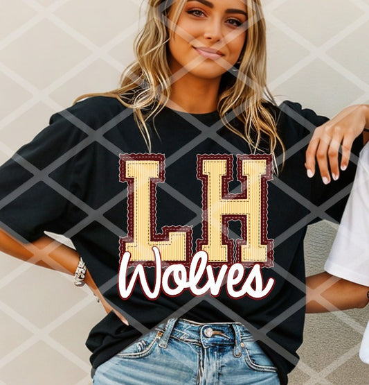 LH Wolves Gold and Maroon Sublimation or DTF Transfers