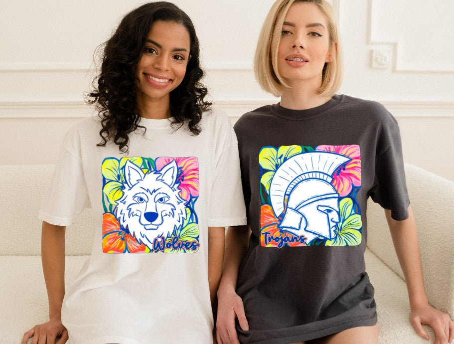 Pastel Wolves Sublimation or DTF Transfers