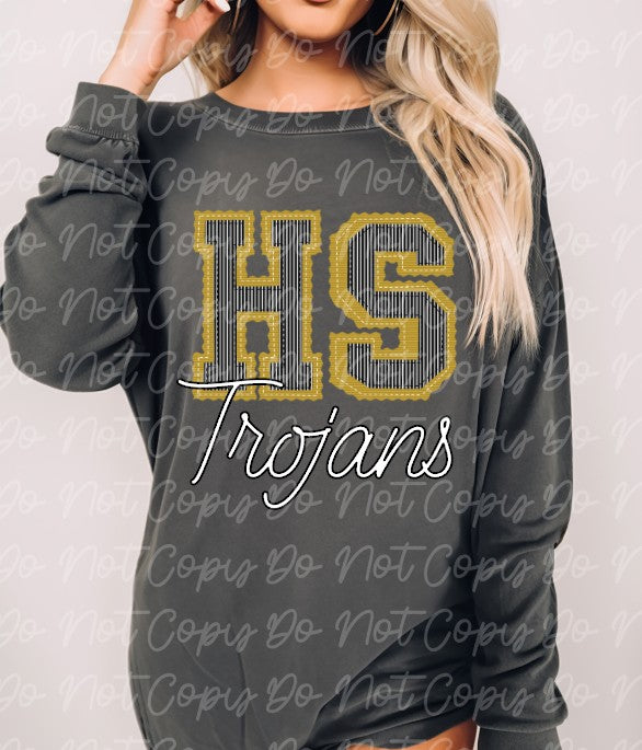 Trojans Preppy Sublimation or DTF Transfers