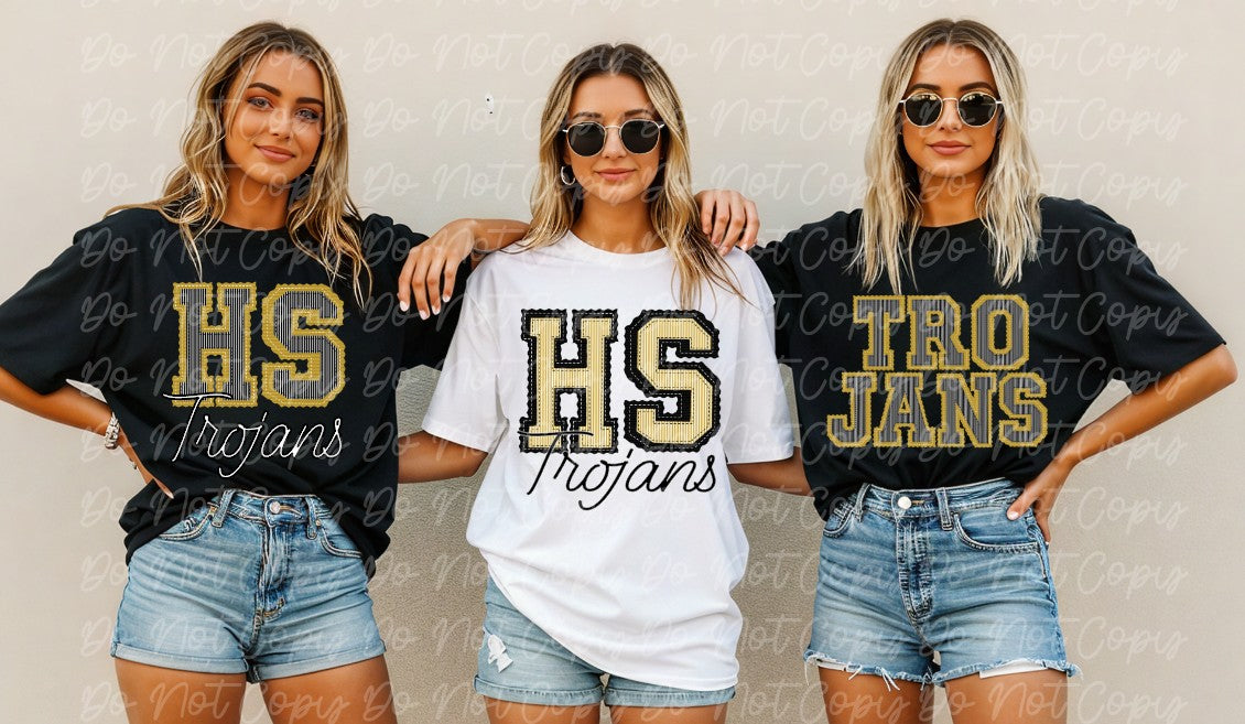 Trojans Preppy Sublimation or DTF Transfers