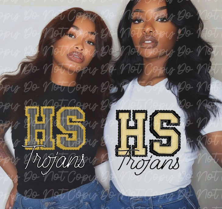Trojans Preppy Sublimation or DTF Transfers