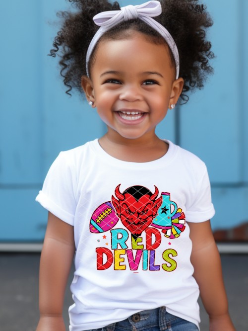 Red Devils Neon Sublimation or DTF Transfers