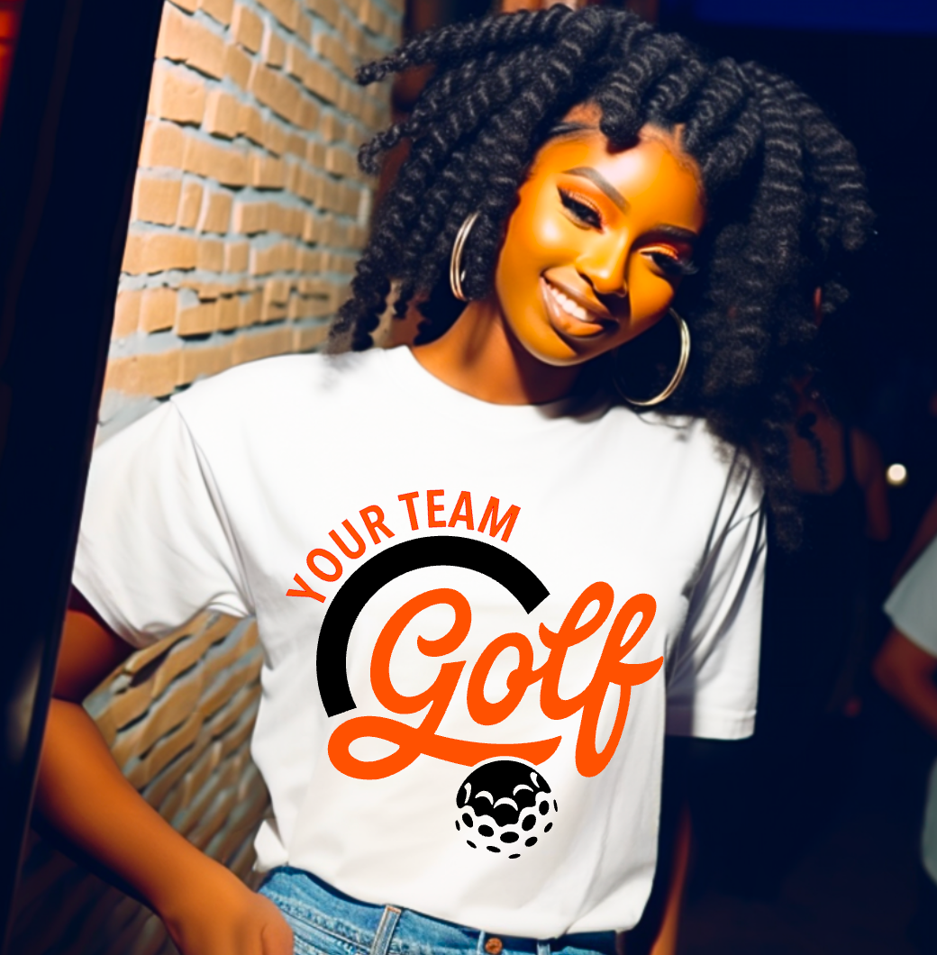 Custom Golf, Ready to Press Sublimation or DTF Transfer