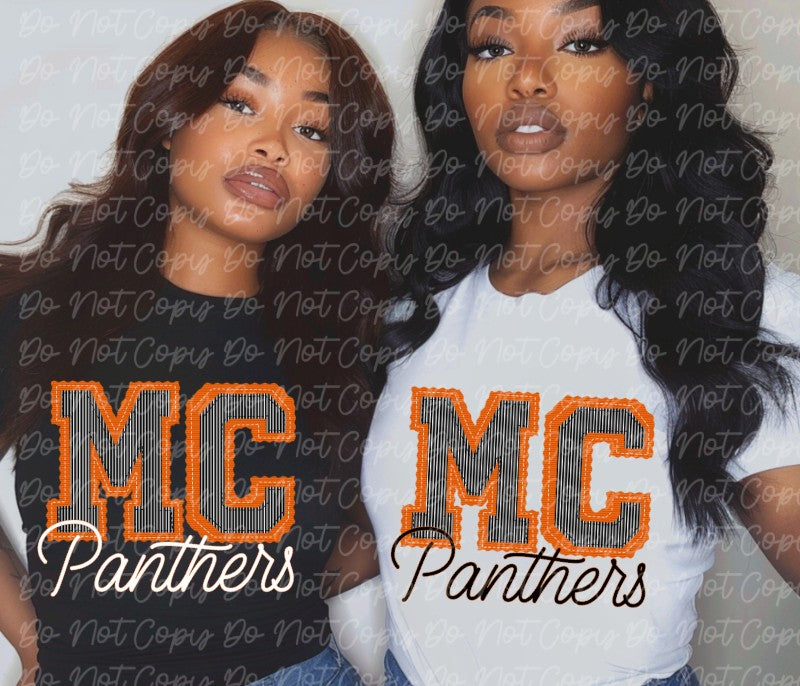 Panthers, for dark color shirt, Sublimation or DTF Transfers