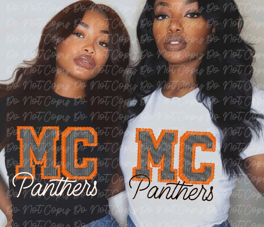 Panthers, for dark color shirt, Sublimation or DTF Transfers