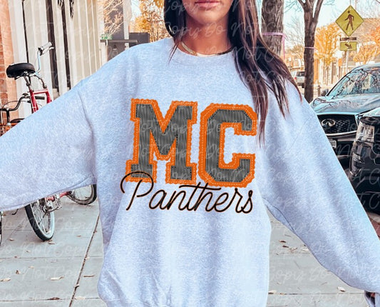 Panthers, for light color shirt, Sublimation or DTF Transfers