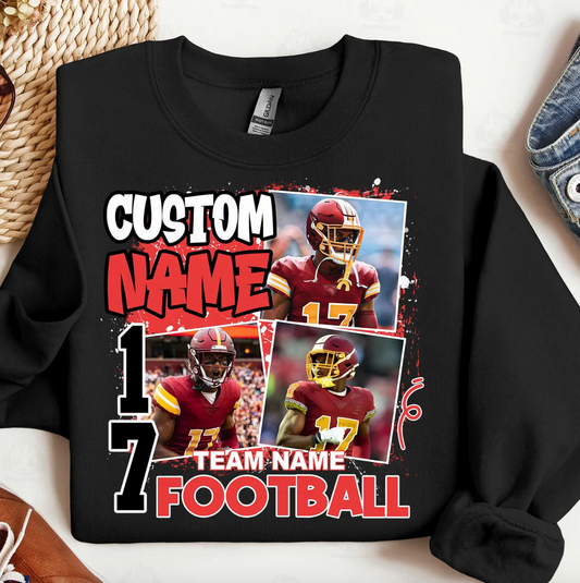 Football Picture Custom Sublimation or DTF Transfers