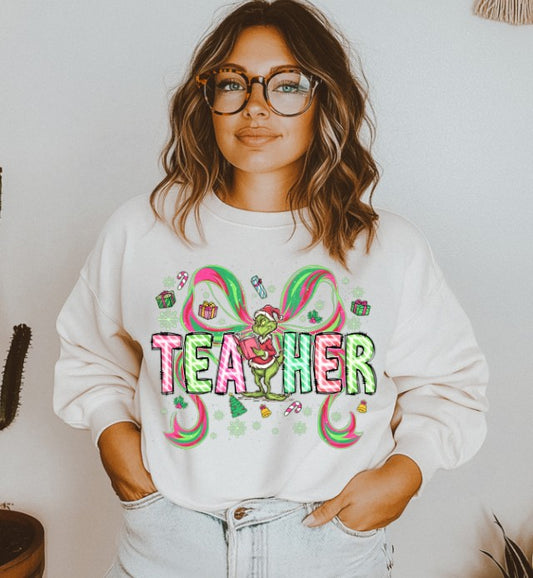 Christmas Teacher DTF Transfers