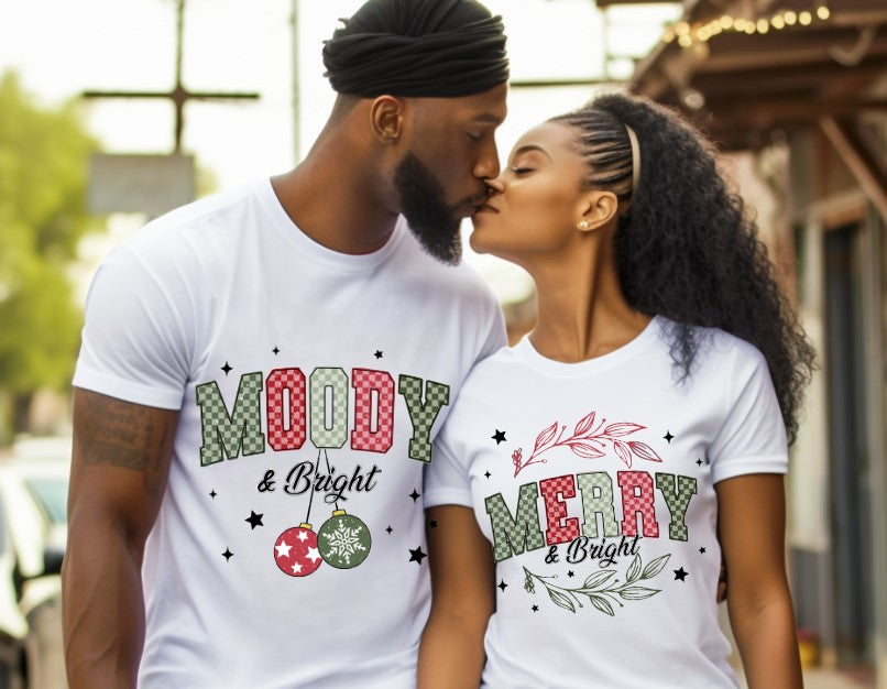 Merry and Bright, Christmas DTF Transfers