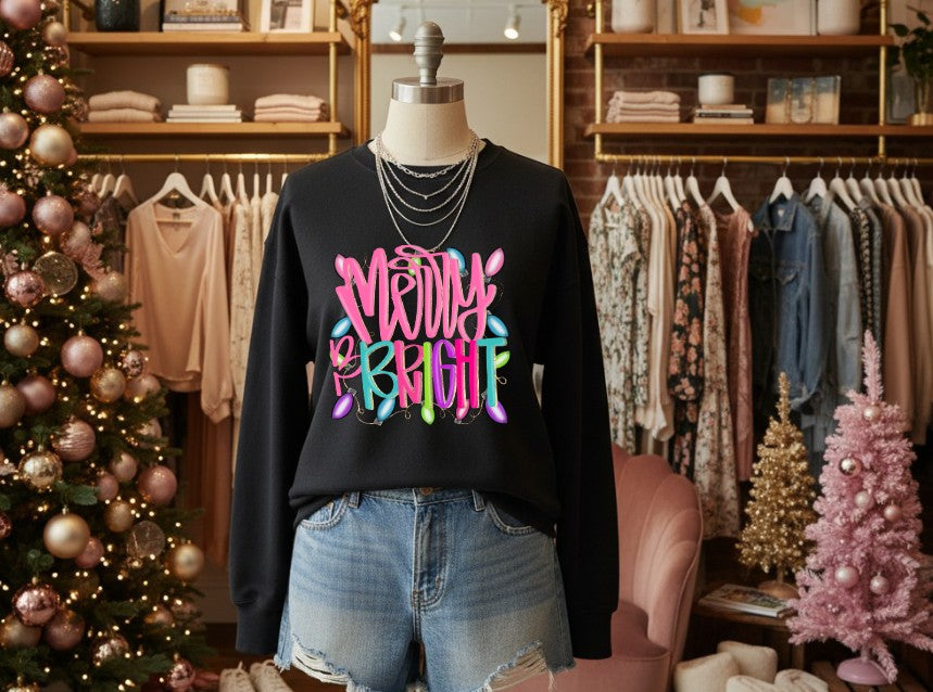 Merry and Bright, Christmas DTF Transfers