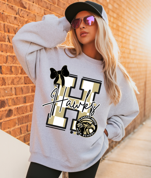 Custom School Checkered DTF Transfer, Ready to Press