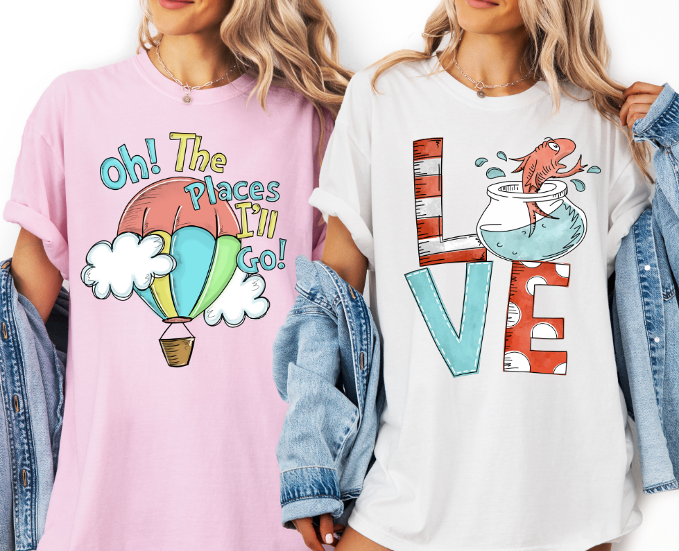 Thursday Drops - Oh the places DTF Transfers