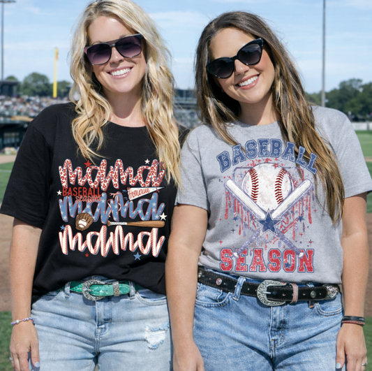 Baseball Mama Stacked DTF Transfers