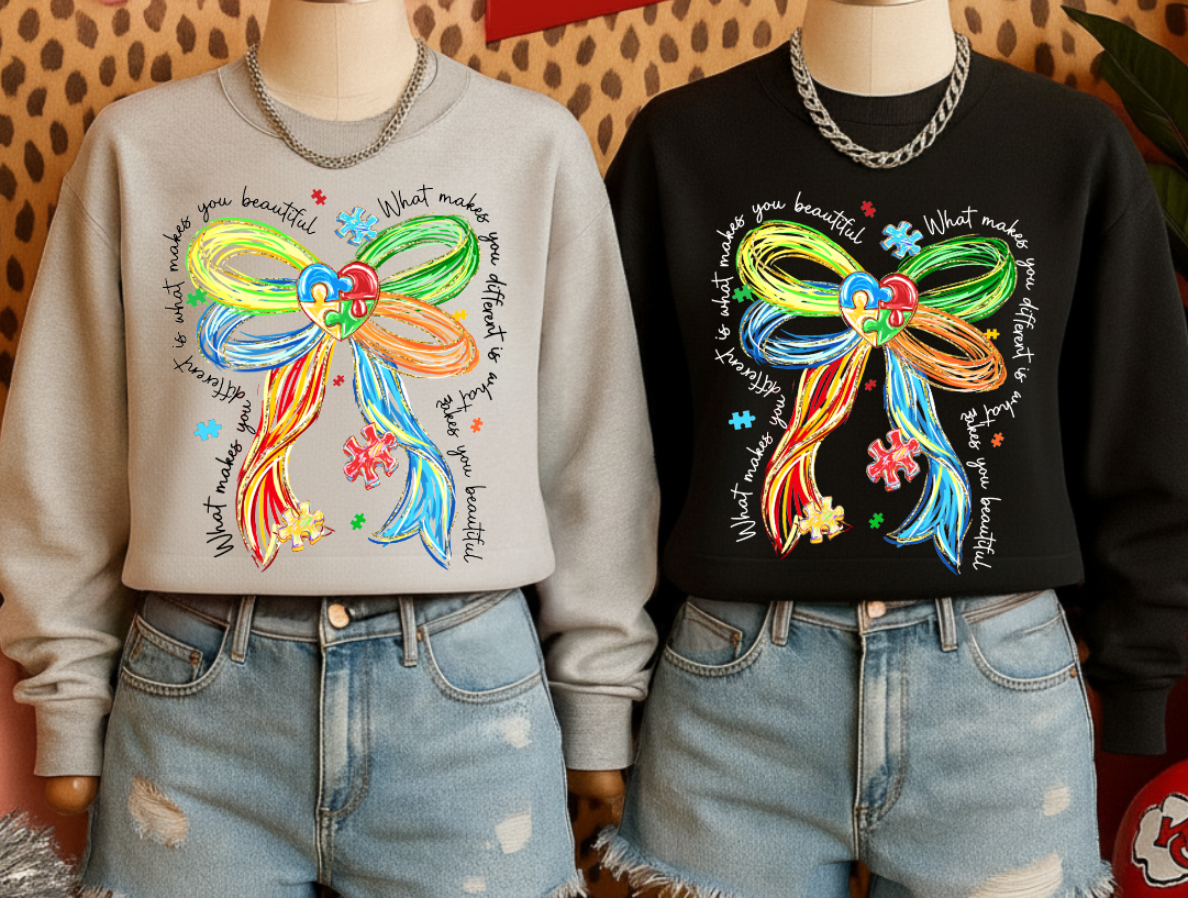 Thursday Drops -Autism What makes you beautiful White text DTF Transfers