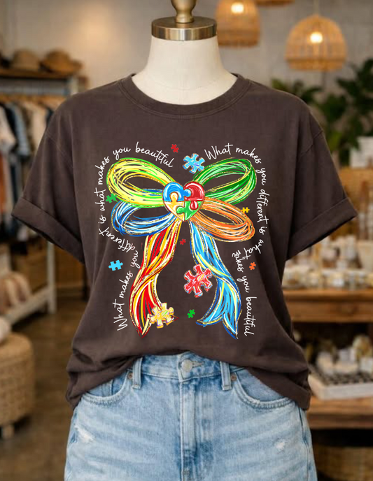 Thursday Drops -Autism What makes you beautiful White text DTF Transfers