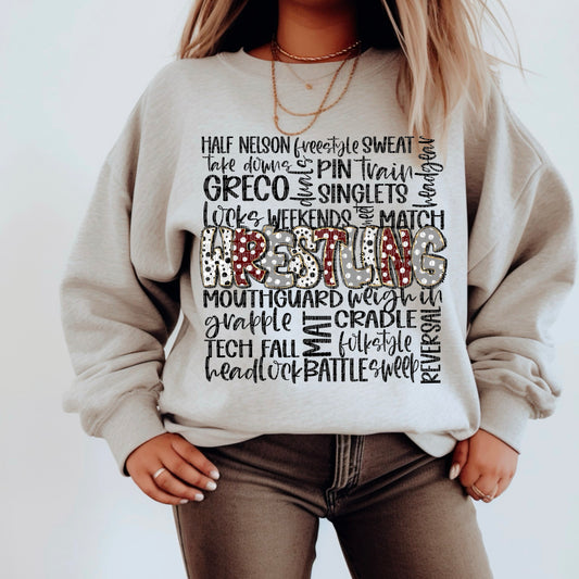 Wrestling, Any Color, Ready to Press Sublimation or DTF Transfer