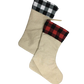 Plaid Christmas Linen Stocking for sublimation