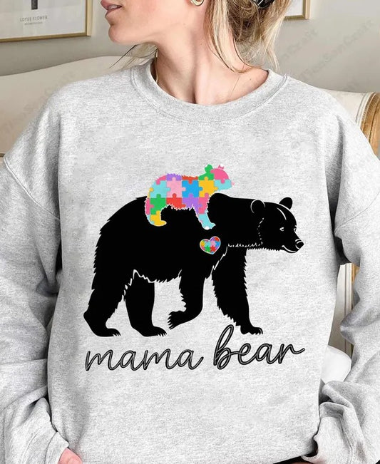 Autism Mama Bear Sublimation or DTF Transfers