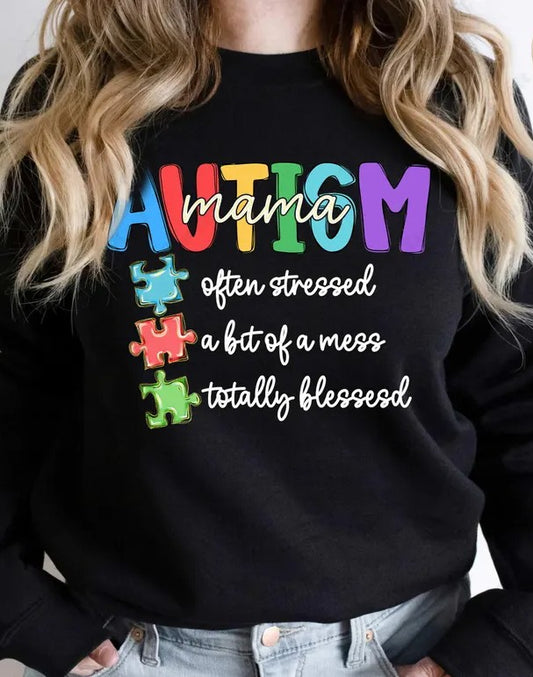 Autism Mama Bear Sublimation or DTF Transfers