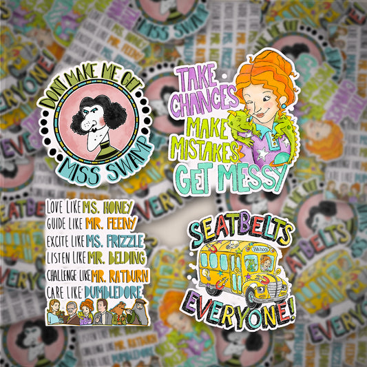 Teacher Occupation Stickers, 4 Pack, Permanent Vinyl Decals ($1.50 each)