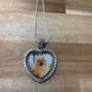 Sublimation Rhinestone Silver Heart Necklace.
