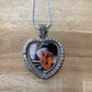 Sublimation Rhinestone Silver Heart Necklace.