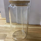 16oz Blank Sublimation Glass with Bamboo Lid & Straw, Sublimation Glass