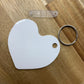 Sublimation Heart Keychain