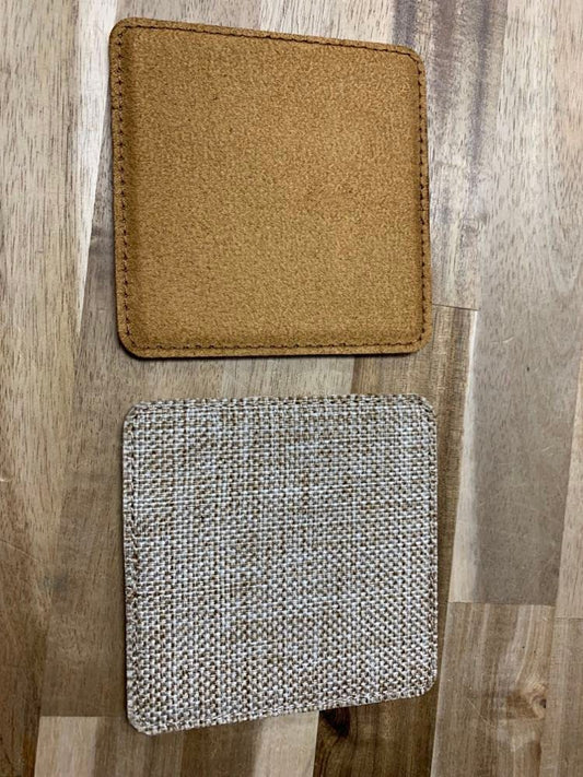 Sublimation Burlap Square Coasters 4x4 inches