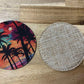 Sublimation Burlap Circle Coasters 4 inches
