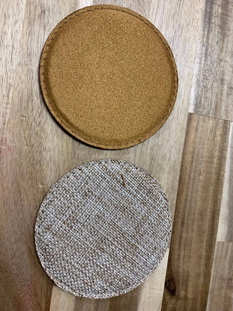 Sublimation Burlap Circle Coasters 4 inches